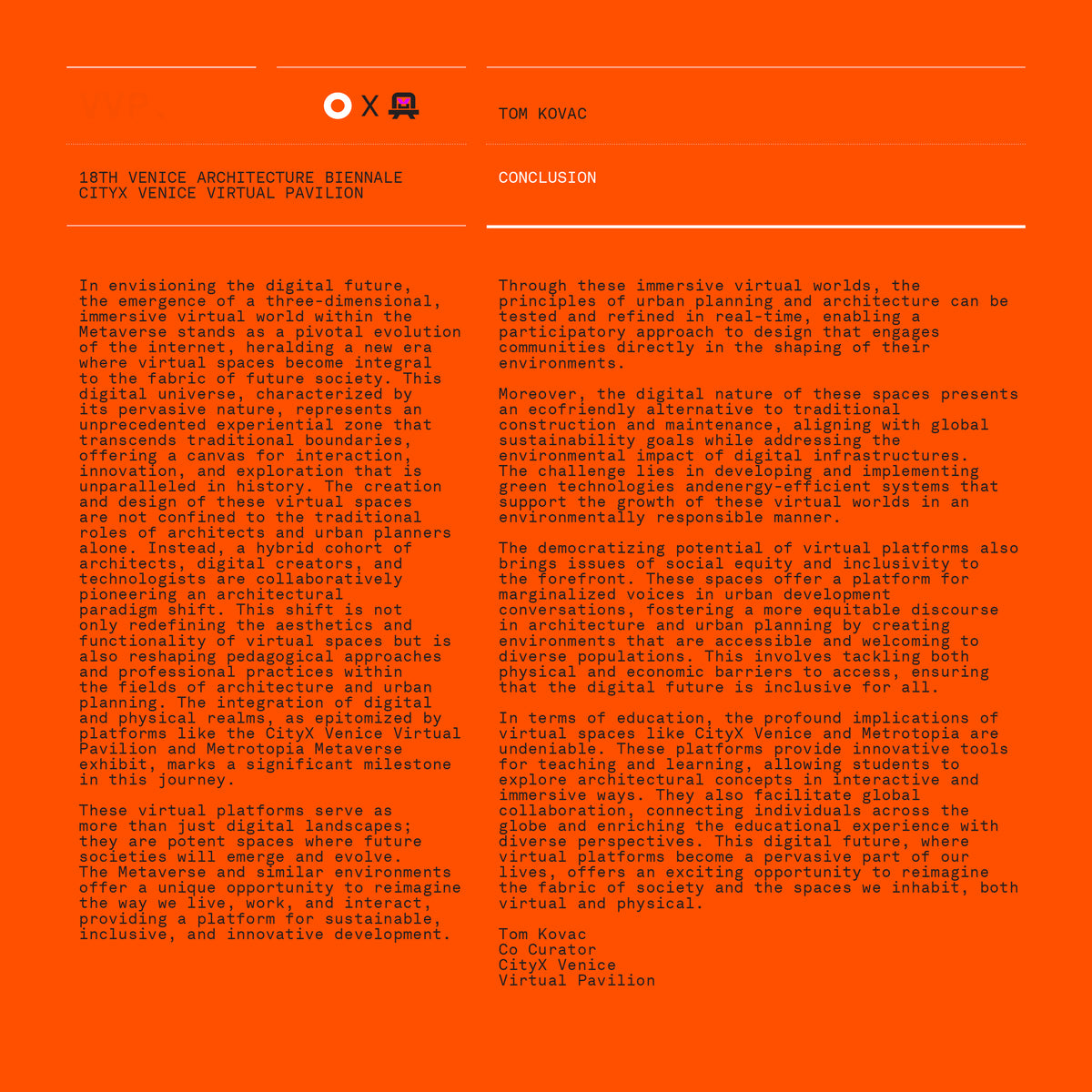 VVP007 // Digital Orange