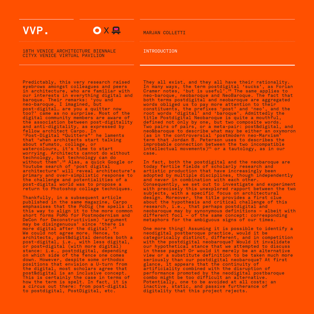 VVP011 // Digital Orange