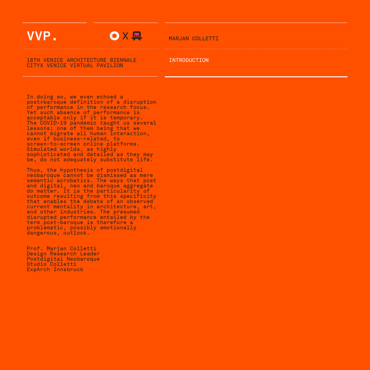 VVP011 // Digital Orange