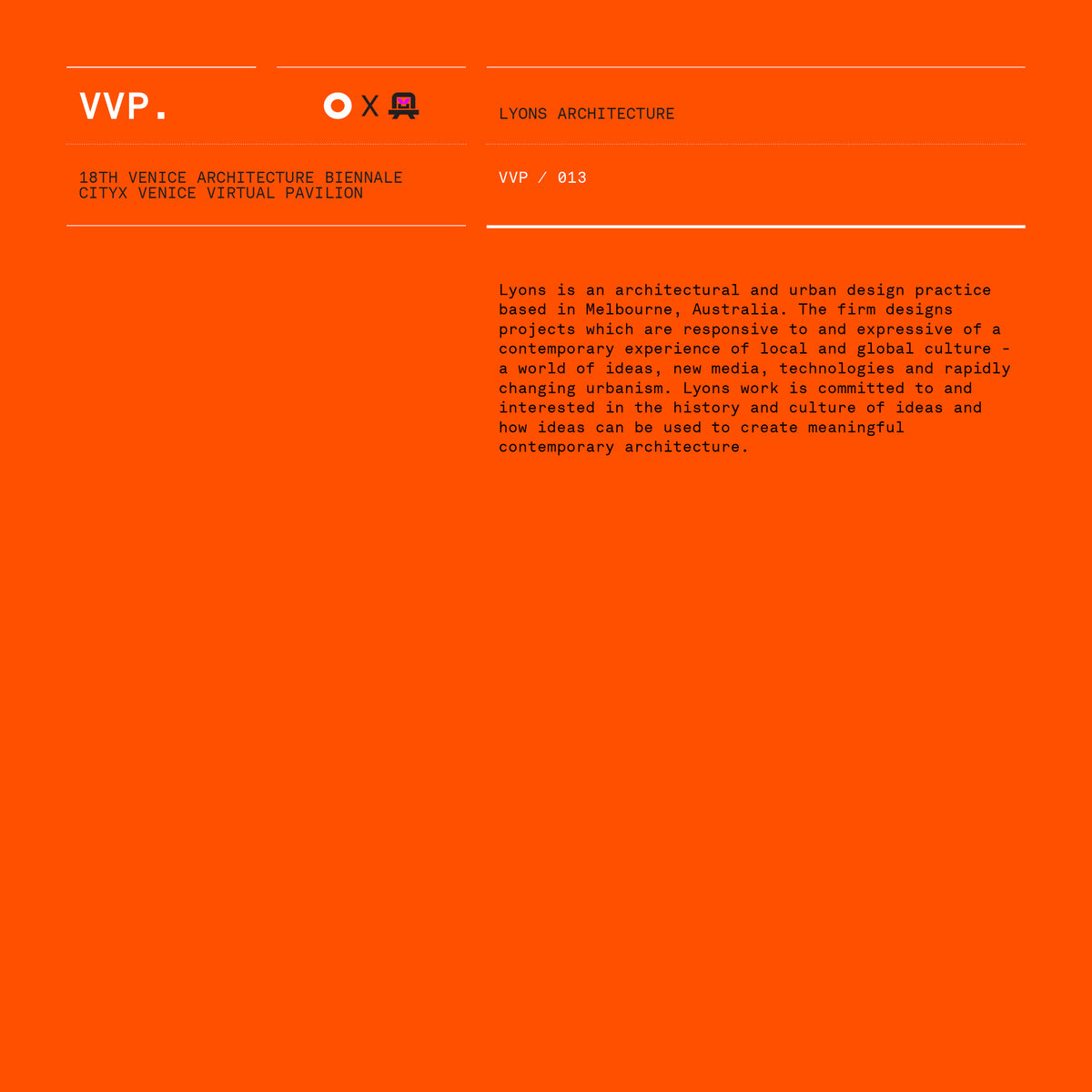 VVP013 // Digital Orange