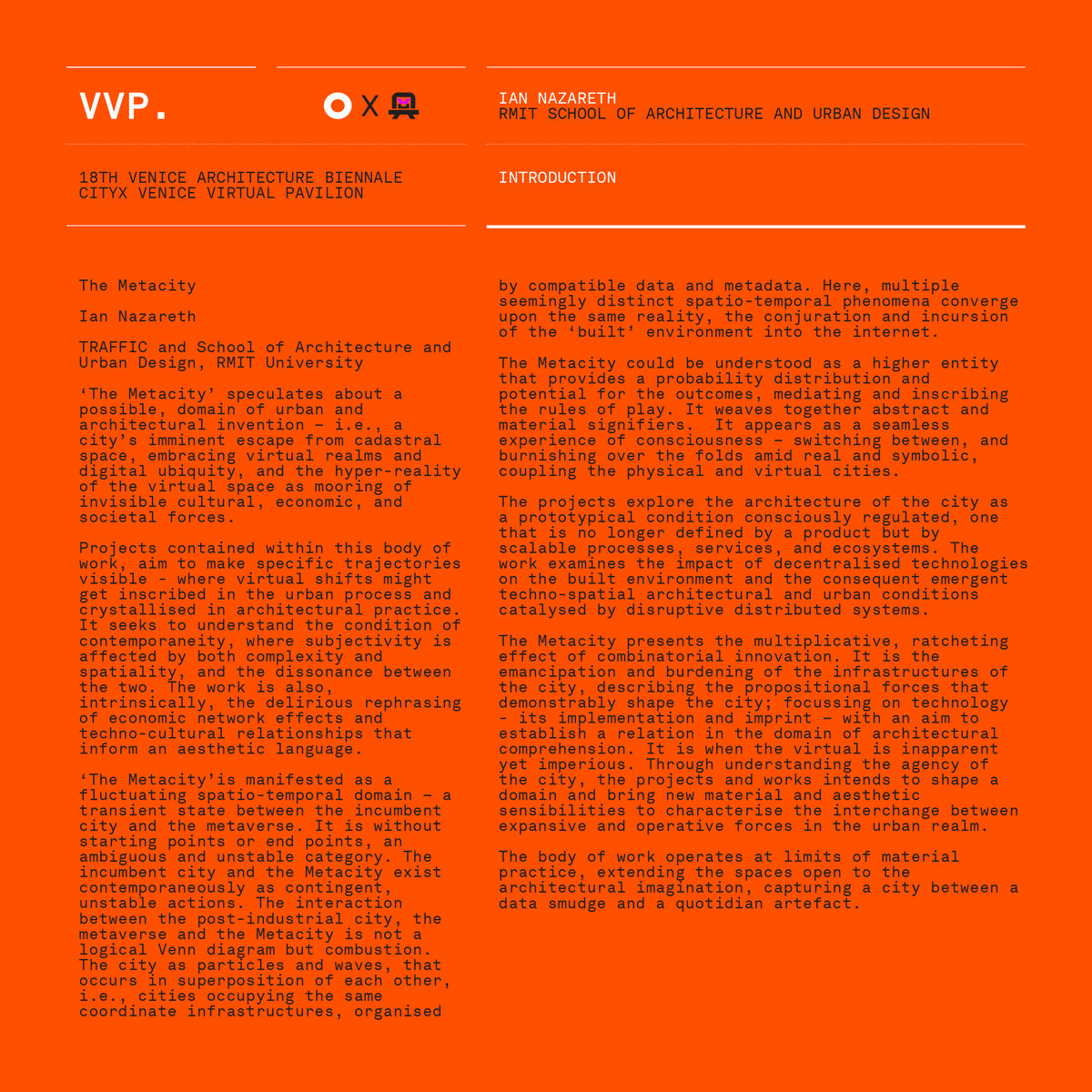VVP018 // Digital Orange
